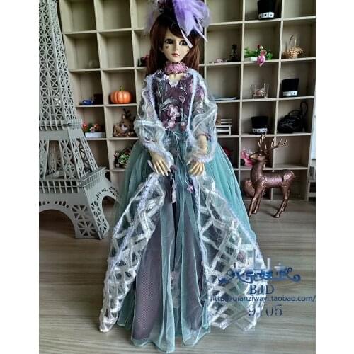 1/4 1/3 BJD Dress+hat+scarf set doll clothes accessories for BJD/SD MSD SD13,not include doll,shoes,wig and other E2691