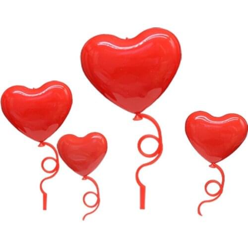 1pc DIY Plastic Heart Shape Cake Ice-cream Cupcake Toppers Picks Wedding Propose Valentines Day Birthday Party Dessert Decor