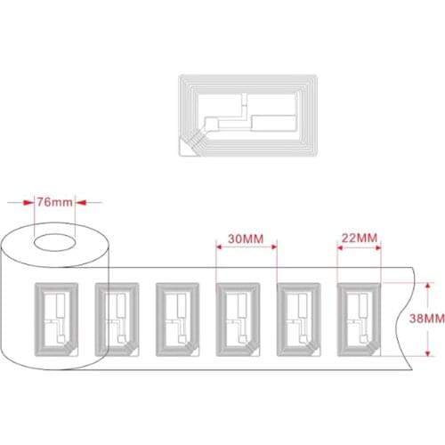 10pcs NFC Sticker ISO 14443A 13.56MHZ RFID Programmer Chip Universal SMALL SIZE Label Tag [22*38mm]