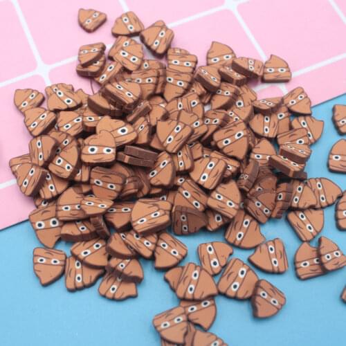 100g/Lot Cartoon Funny Poo Polymer Soft Clay Slices Miniaure Sprinkles for DIY Crafts Filling Decoration Accessories