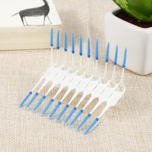 120Pcs/Set Silicagel Interdental Brush Orthodontic BrushSuper Soft Interdental Toothbrush Floss Toothpick Clean Teeth Gap Teeth