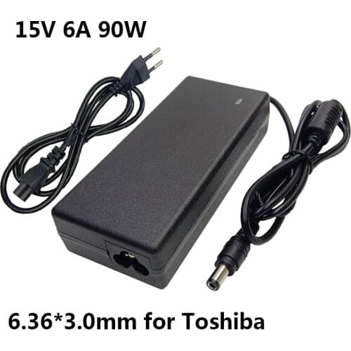 15V 6A 6.36*3.0mm Power Supply Adapter Universal For Toshiba Satellite A100-049 F20 F30 Laptop Charger EU US UK AU Plug