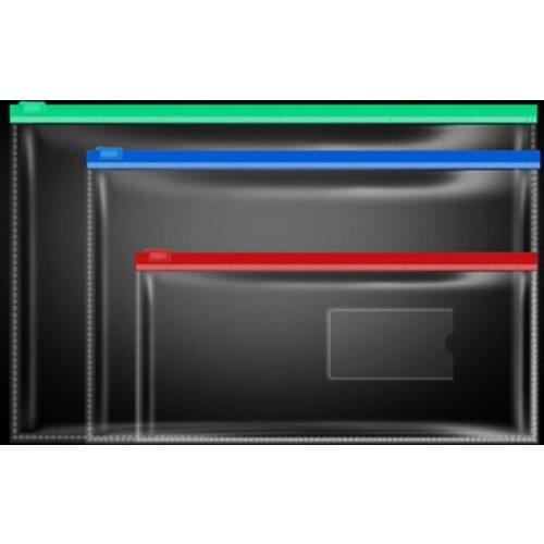 20pcs/set stationery A4/A5/A6 high quality PVC transparent edge bags file bag Office & School Supplies For Invoice Paper Data