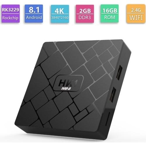 30pcs HK1 MINI Android 9.0 Smart TV BOX Rockchip RK3229 Quad core 2GB Ram 16G Rom 4K TV Sep Top Box