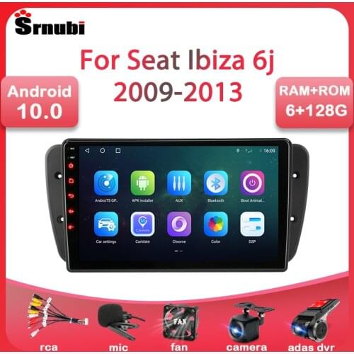 2Din T10 Carplay Android 10 Car Radio Multimedia Video Player For Seat Ibiza 6j 2009 - 2013 Navigation GPS Stereo DVD Head unit