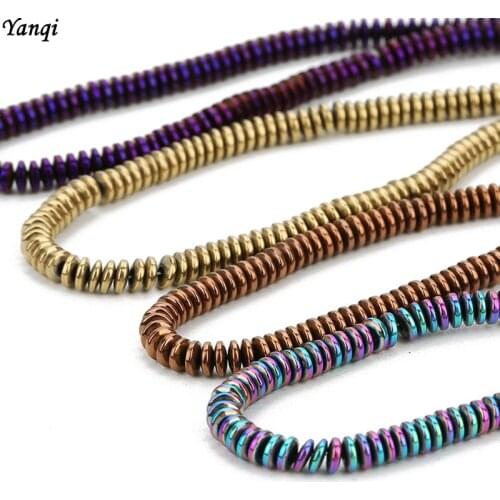 4 6 8MM Hematite Beads Mineral Natural stone Beads For Jewelry Making Dish Loose Spacer Beads Accessories seedbeads