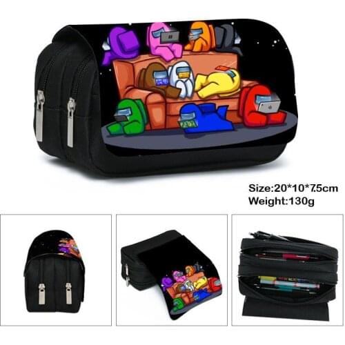 Game Pencil Case Cute Among Canvas Zipper Pencil Bag Pencil Box kids Stationery gift Student school supplies stationery bag