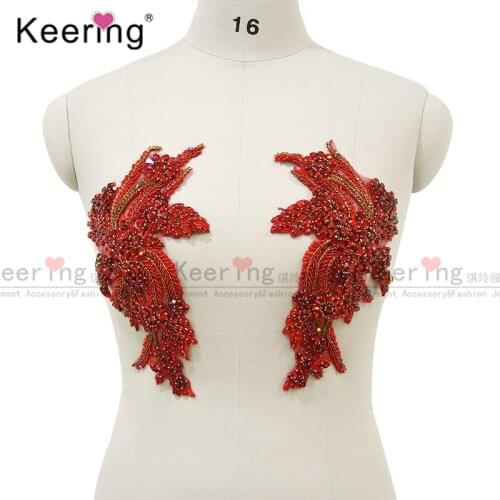 New Arrivals a Lot of Colors Embroidery, Rhinestone Applique for Bodeice Patch WDP-296