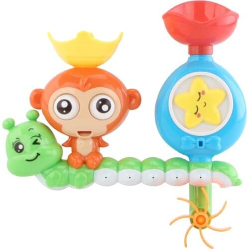 Bath Toys for Toddlers Kids Babies 1 2 3 Year Old Boys Girls Waterfall Bathtub Toy with 2 Toy Cups Strong Suction Cups