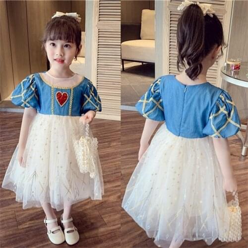 3-10 Years Princess Costume Chidlren Clothes Halloween Party Snow White Cosplay Dress up Wedding Evening Flower Girls Dress