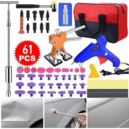 Paintless Dent Repair Puller Kit,Slide Hammer T-Bar Tool with 34pcs Dent Removal Pulling Tabs for Auto Body Hail Damage Remover