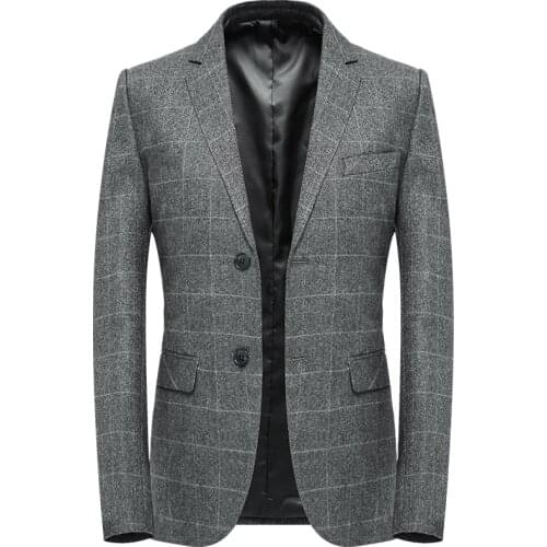 New Men Fashion Business Casual Suit Jacket Wedding Prom Suit Spring Autumn Luxury Brand fashion Slim Blazers Male Size S-4XL