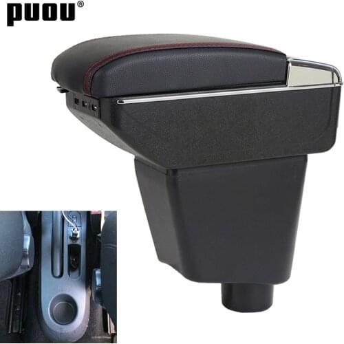 For Renault Clio 3 Captur Armrest Box Central Store Content For Renault Clio Armres Box With USB Interface Car Accessories LED