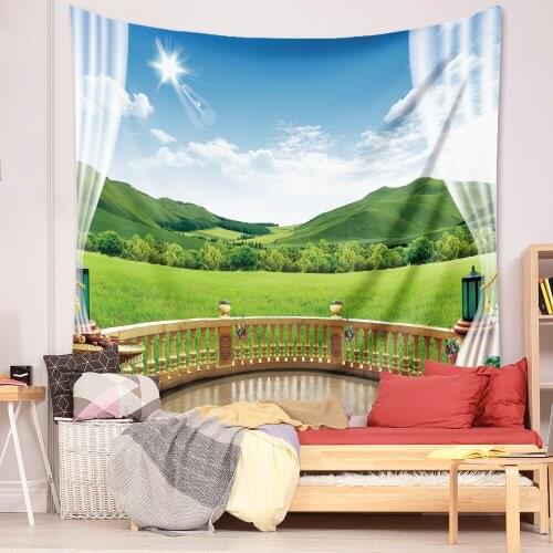Nature scener wall hanging blanket large wall fabric dorm home decor tapestry bedroom backdrop