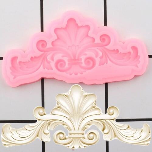 Relief Cake Border Fondant Mould DIY Cupcake Topper Silicone Mold Cake Decorating Tools Candy Polymer Clay Chocolate Molds