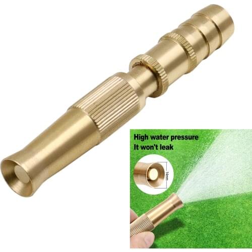 Garden Brass Adjustable Spray Gun Hose Nozzle Heavy Duty for Watering Plants