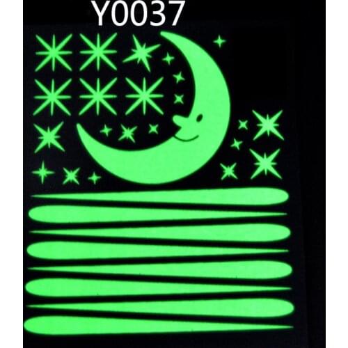Luminous Swith stickers Bedroom Wall Decoration Switch Vinyl Art Mural Decor month star Wall Sticker Illuminate every night 0037