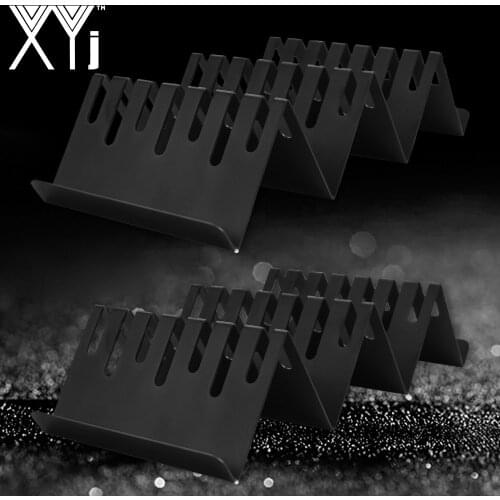 XYj 2PCS Drawer Knife Holder Kitchen Organization W Shape Stainless Steel Knife Block Stand Black Save Space Cooking Tools