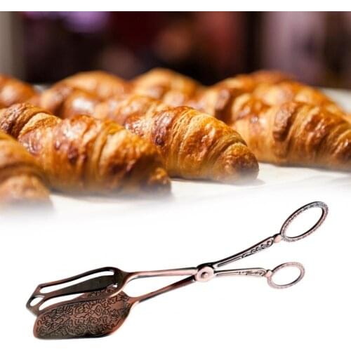 Snack Cake Clip Bread Clip Food Tong Easy to Use Retro Style Zinc Alloy Heat Insulation Bread Tongs Barbecue Tool for Home