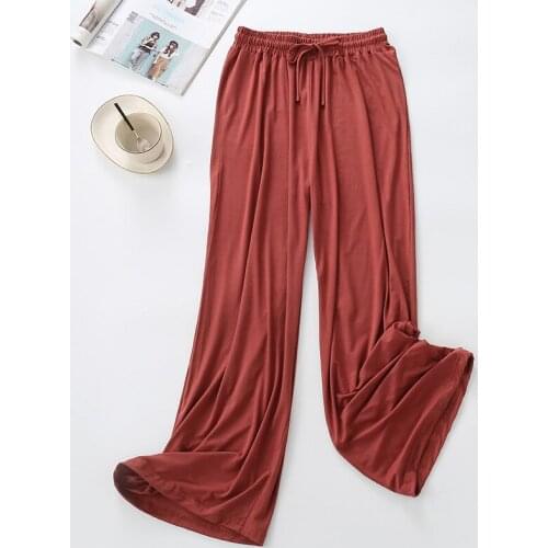 Womens Wide Leg Pants Japanese Sleepwear Pajamas Cotton Pants Lounge Wear Summer Casual Style Home Wear Camfortable Women Soft