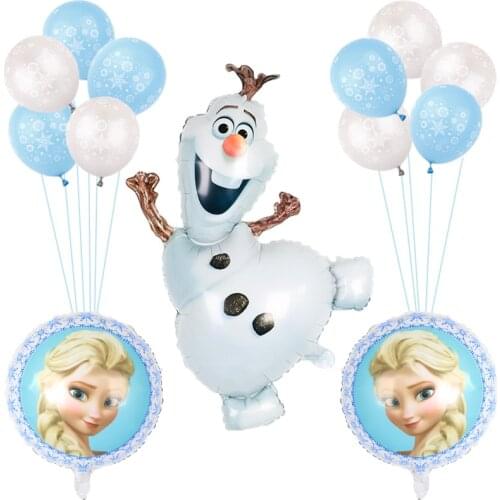 1set new elsa olaf Disney Frozen princess foil balloons Baby shower girl snowman birthday party decorations kids toys air globos