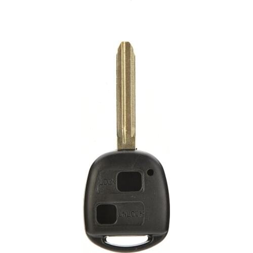1PC Remote Key Shell Case 2 Buttons Key Cover with Button Pad Uncut Replacement for Toyota Avensis Yaris Auris Car Accessories