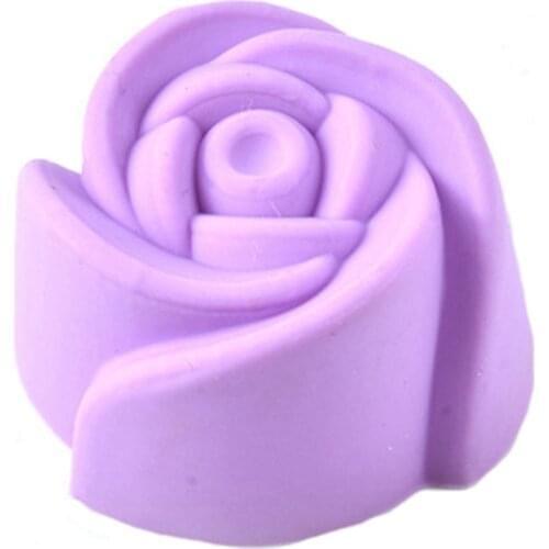 1Pcs Food Grade Silicone Rose Shape Cake Mould Random Color Realistic Pudding Mold Cupcake Baking Cake Stencil Kitchen Supplies