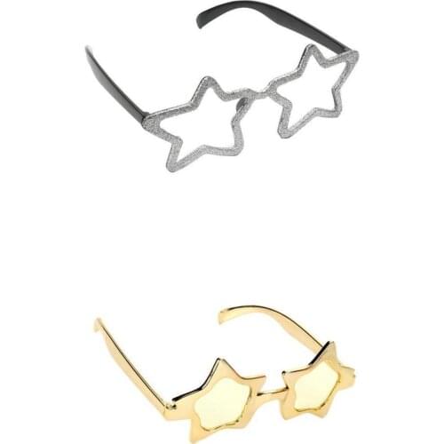 2/set Gold Silver Five-point Star Sunglasses Funny Party Eye Glasses Costume