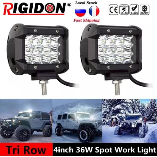 RIGIDON 2PCS 4INCH 36W Spot Light LED Work Light 12V 24V Car Offroad 4x4WD Truck SUV UTE ATV Car Driving Light
