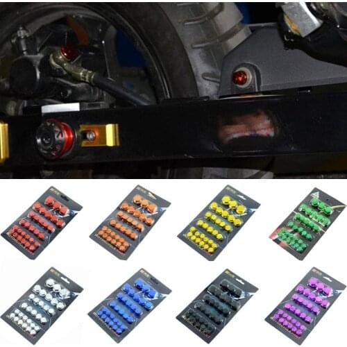 30PCS/Set Motorcycle Head Screw Cover Cap Parts Modification Accessories Decoration for YAMAHA Kawasaki Honda Car Styling Cover