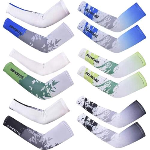 6 Pairs Ice Silk Sleeves Cycling Arm Sleeves UV Protection Sun Protection Arm Sleeves Cooling Sports Athletic Sleeve For Sports