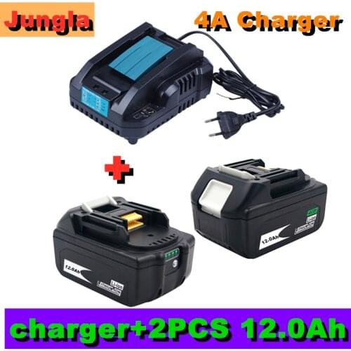 2020 New BL1860 Rechargeable Battery 18 V 12000mAh Lithium ion for Makita 18v Battery BL1840 BL1850 BL1830 BL1860B+3A Charger