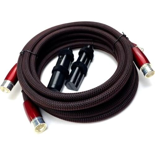 Pair FIRE XLR Balance Cable Silver Plated XLR Connector Carbon 72V DBS HiFi Audio Cables