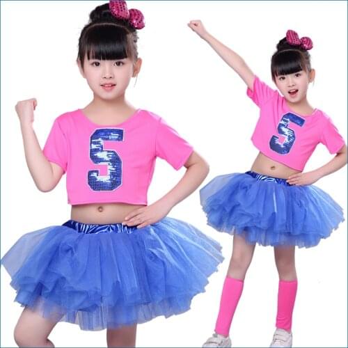 Girl Jazz Dance For Girls Ballet Dress For Children Girl Dance Stage Clothing Kids Performance Girl Hip Hop Jazz Costumes