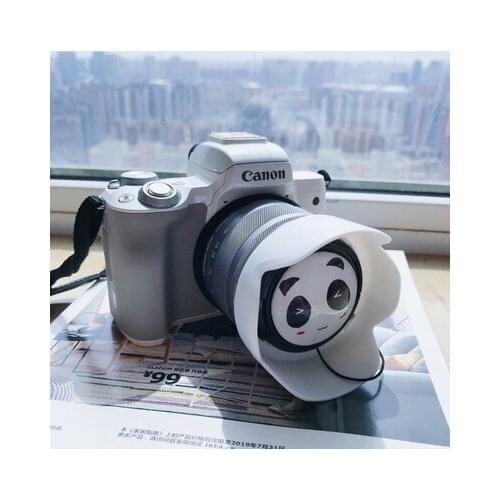 Flower Petal Bayonet EW-53 white Lens Hood Reversible suit for canon EOSM3 M10 M5 M6 EF-M 15-45mm f/3.5-6.3 IS STM lens hood
