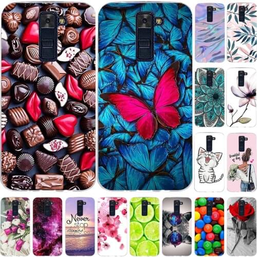 For LG K8 Case Cover Silicone Painting Cartoon Cute Phone Case for LG K8 K 8 Back Cover Funda Coque Capa Shell Bumper Protective