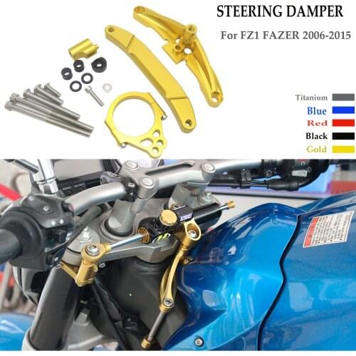 Steering Damper Motorcycle Accessories Bracket Set Stabilizer Linear Dampers Mounting Support For Yamaha FZ1 FAZER 2006-2015