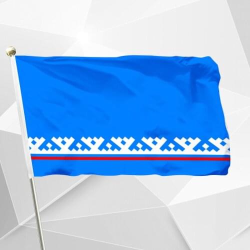Russia Yamal-Nenets Autonomous District Flag 150X90cm (3x5FT) 120g 100D Polyester Double Stitched High Quality Free Shipping
