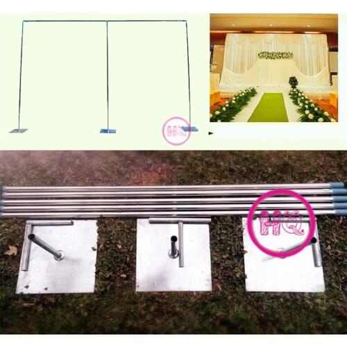 Upgrade Quality Wedding Stainless Steel Pipe Wedding Backdrop Stand with expandable Rods Backdrop Frames Event Decoration