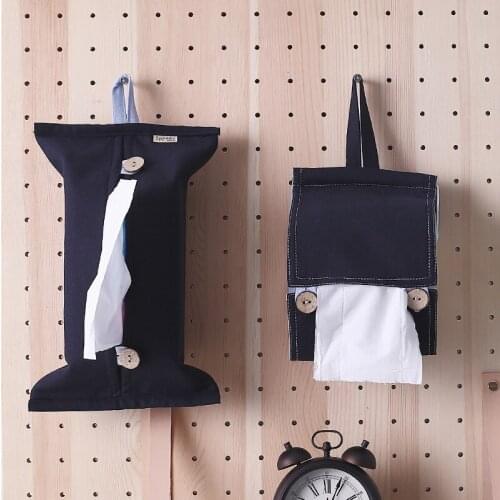 Nordic Style Pumping Tissue Box Cotton Living Room Office Home Decorations Furnishing Creative Light Luxury Tissue Bag With Hook