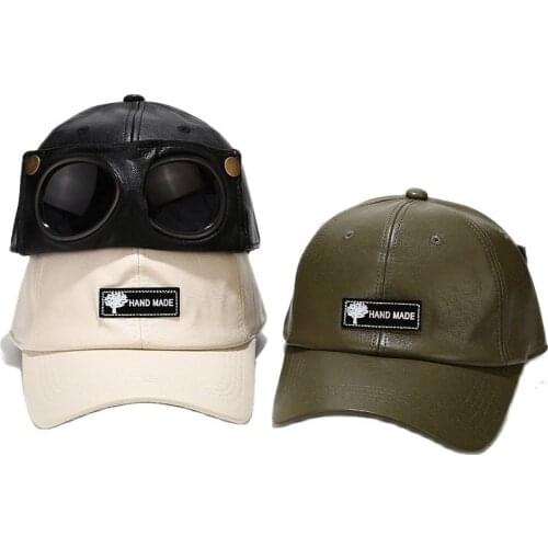 New Korean version of cap pilot glasses cap personal trend Sunglasses baseball cap sunshade hat