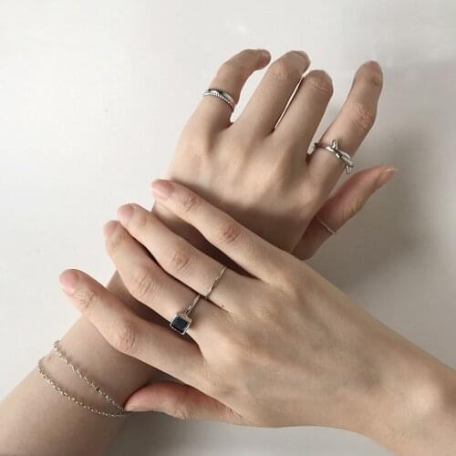 MENGJIQIAO 2020 New Fashion Punk Irregular Metal Rings For Women Mid Finger Knuckle Twist Rings 6pcs/lot Patry Jewelry