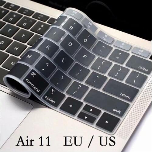 EU US Soft Silicon Keyboard Skin for Macbook Air 11 Keyboard Cover A1465 A1370 Keyboard Skin Film Protector