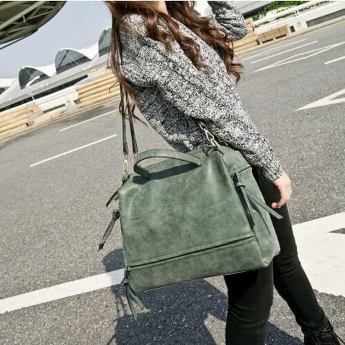 2021 New Retro Style Locomotive Bag High Quality Nubuck Leather Ladies One-Shoulder Handbag