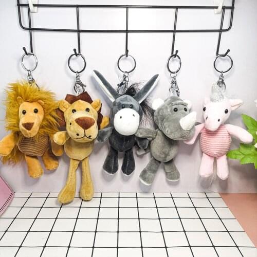 New creative cute 20cm Cute Forest animals plush doll pendant bag keychain decoration christmase gift