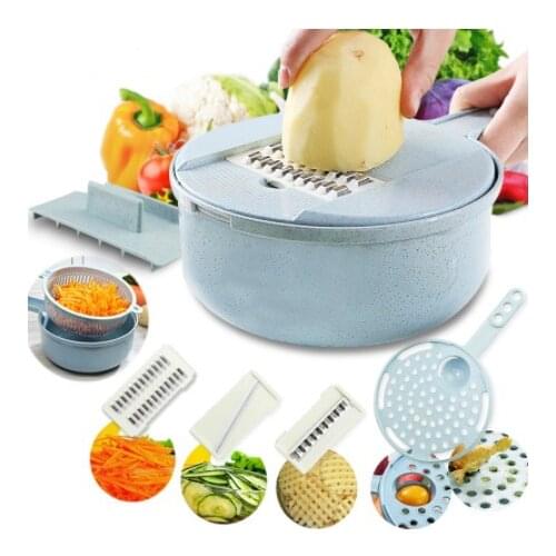 Mylb Slicer Vegetable Slicer Potato Peeler Carrot Onion Grater with Strainer Vegetable Cutter 8 in 1 Kitchen Accessories