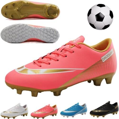 High Quality Long Nail Broken Nail Football Shoes Parent-Child Football Shoes Breathable Non-slip Futsal Football Sneakers32-47