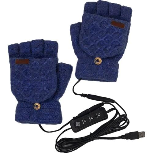 Gloves USB Heated Gloves Heating Gloves Heated Gloves Glove Knitting Gloves Winter Electronic Unisex Electric USB Winter Gloves