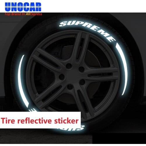 Suitable for all models of automobile tires decorative stickers wheel hub stickers tire reflective stickers 3D three-dimensional