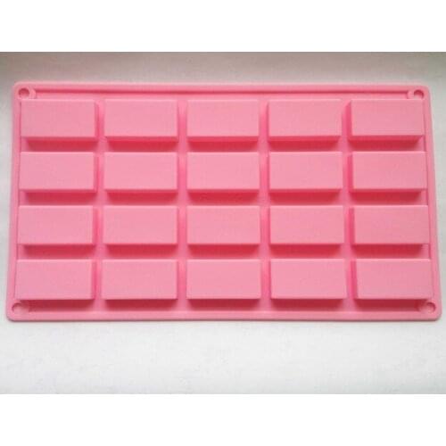 20 holes Rectangular Muffin Cake pan Soap silicone Mould, Silicone Mold